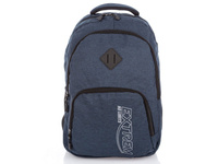 Lightweight city backpack with USB port navy blue Bag Street