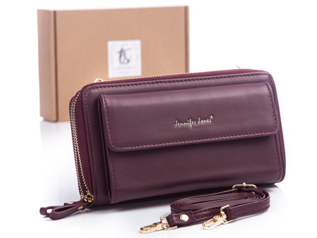 Large women s wallet with phone pocket maroon Jennifer Jones Burgundy Woman Wallets Accessories Passport holders Women s Bags Types Evening Bags Bags PU Leather Bags Woman s