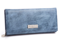 Jennifer Jones Damen Portemonnaie aus blauem Öko-Leder