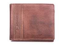 J Jones Herren Portemonnaie aus echtem Leder, braun