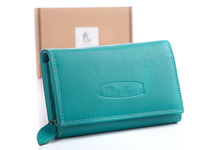 Großes selektives Money Maker Portemonnaie für Frauen aus weichem Echtleder