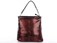 Damen Glitzer Handtasche mit Schlangenhautmuster rot Jennifer Jones