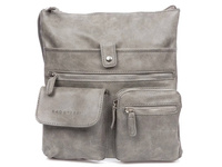 Tasche Street Damenhandtasche mit vielen Fächern grau