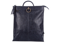 Jennifer Jones marineblauer A4-Rucksack für Damen aus Ökoleder