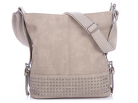 Jennifer Jones Damen-Handtasche mit Nieten, mittelgroß, ecru