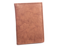 Soft natural leather document case light brown Money Maker