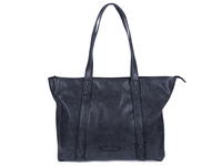 Jennifer Jones Women's navy blue openwork shopper bag