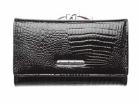 Jennifer Jones Black lacquered women's wallet large