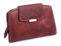 Money Maker women's leather wallet dark brown RFID
