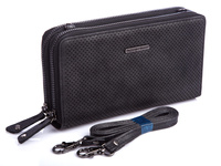 Women's wallet with detachable shoulder strap black Jennifer Jones