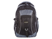 Bag Street School backpack with three compartments black with grey