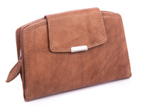 Money Maker women's leather wallet light brown RFID