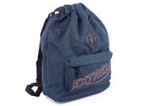 Lightweight fabric pull-on sports backpack navy blue Bag Street