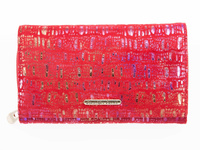 Women's red wallet with colorful inserts Jennifer Jones