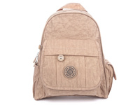 Bag Street Lightweight sport backpack in beige crepe fabric