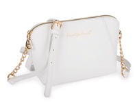 White women's chain evening handbag by Jennifer Jones