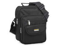 Black fabric men's shoulder pouch with handle Sanchez Casual