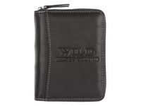 WILD Large vertical zippered wallet for men black