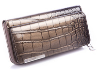 Large women's zippered wallet with flap GREGORIO