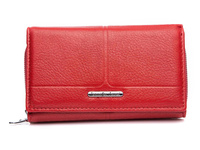 Women's wallet in soft and smooth natural leather red Jennifer Jones