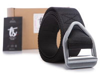 Men's Tactical Belt with Metal Triangle Buckle Black BERMUDA