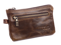 Leather key pouch dark brown WILD Things Only