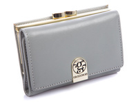 Gregorio grey women's leather wallet with earworm