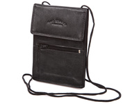Black leather neck pouch Bag Street