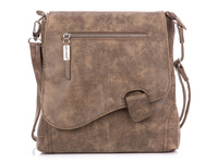 Bag Street brown women's postbag with flap