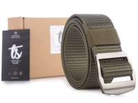 SERGEJ SPARTAN Green tactical men's clip-on trouser belt