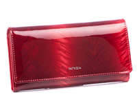 PATRIZIA Capacious red RFID lacquered women's wallet