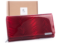 Jennifer Jones Cherry horizontal lacquered women's wallet