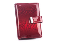 Women's case for documents and cards lacquered in cherry color Jennifer Jones
