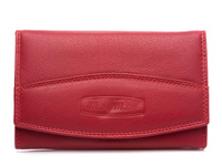 Money Maker women's red leather wallet