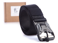 Black webbing trouser belt with magnetic buckle RANGER
