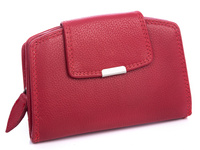 Money Maker women's leather wallet red RFID