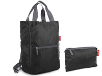 Amber Armory Black collapsible shopping bag-backpack
