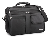 Large, durable men’s work bag fitting A4 documents, with shoulder strap and handle.