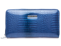 Jennifer Jones Women's lacquered wallet pencil case blue