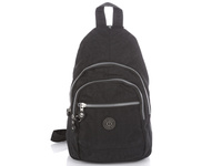 One shoulder fabric backpack black Bag Street