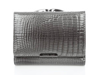 Jennifer Jones medium lacquered grey women's wallet with earworm