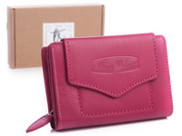 Money Maker women's medium pink soft leather wallet