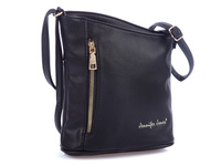 Small black Jennifer Jones women's handbag in soft eco leather