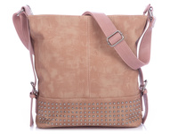 Women's handbag with studs medium powder pink Jennifer Jones