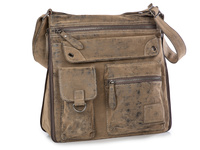 Expandable vintage style women's shoulder bag by J Jones