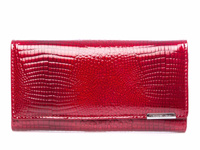 Large red lacquered wallet by Jennifer Jones