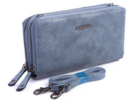 Women's double envelope wallet blue Jennifer Jones