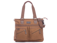 Large brown canvas bag for laptop that holds A4