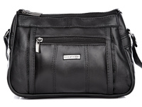 Bag Street Black leather women's shoulder bag