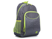 Lightweight school backpack gray with lime green inserts Semi Line